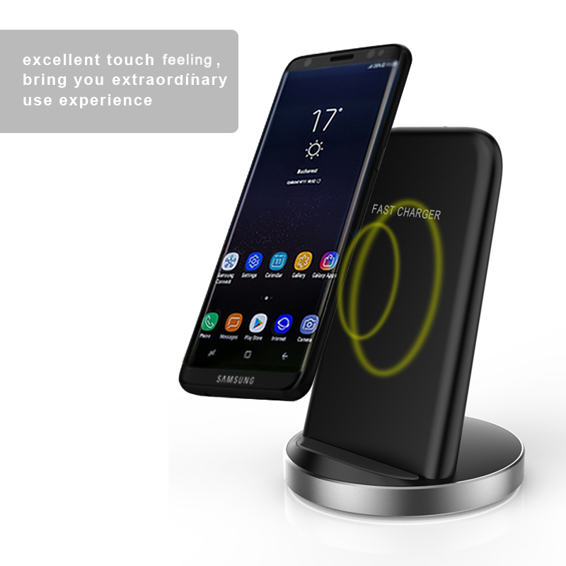 High-end 10W Qi Fast wireless charger for iphone 8/8plus/iphone X ,support 5W wireless charging and 10W fast wireless charging