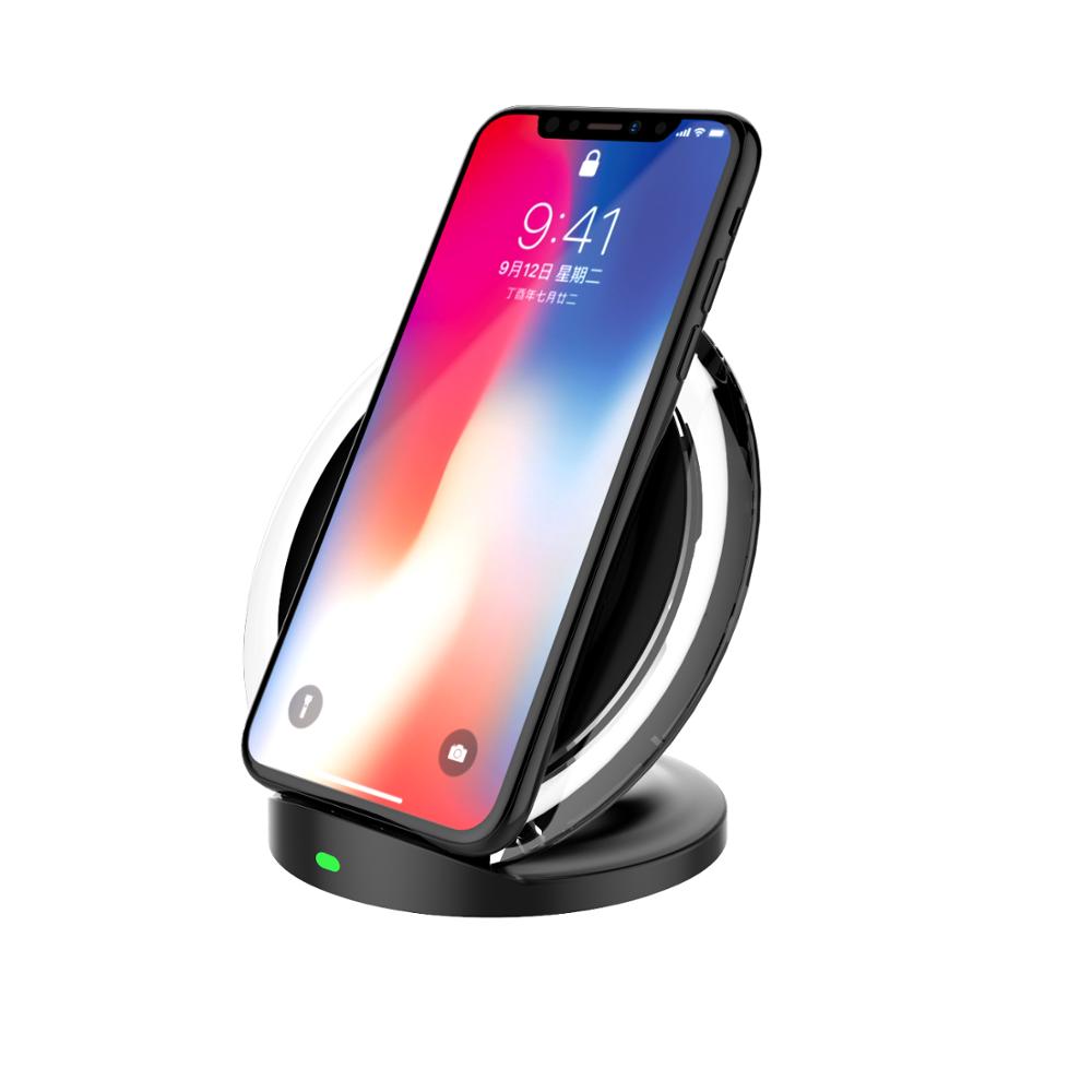 10W Fast wireless charging stand Qi wireless charger for iPhone X / 8 / 8 Plus