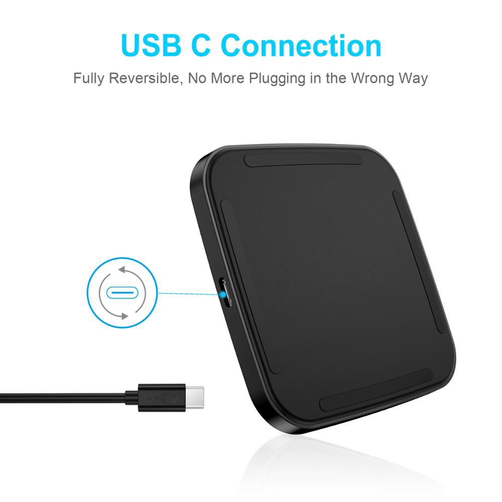 10W USB-C port Fast QI wireless charger for iPhone X / 8 / 8 Plus