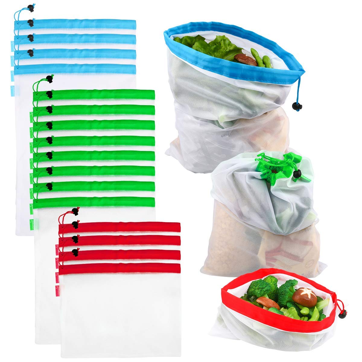 Eco Friendly Reusable  Mesh produce bag,plastic-free,reusable,washable and sustainable
